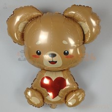 Шар (33''/84 см) Фигура, Плюшевый мишка с сердцем